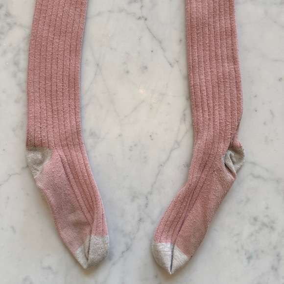 Mini Boden Girls Size 8-9 Ribbed Tights Pink - Picture 3 of 4